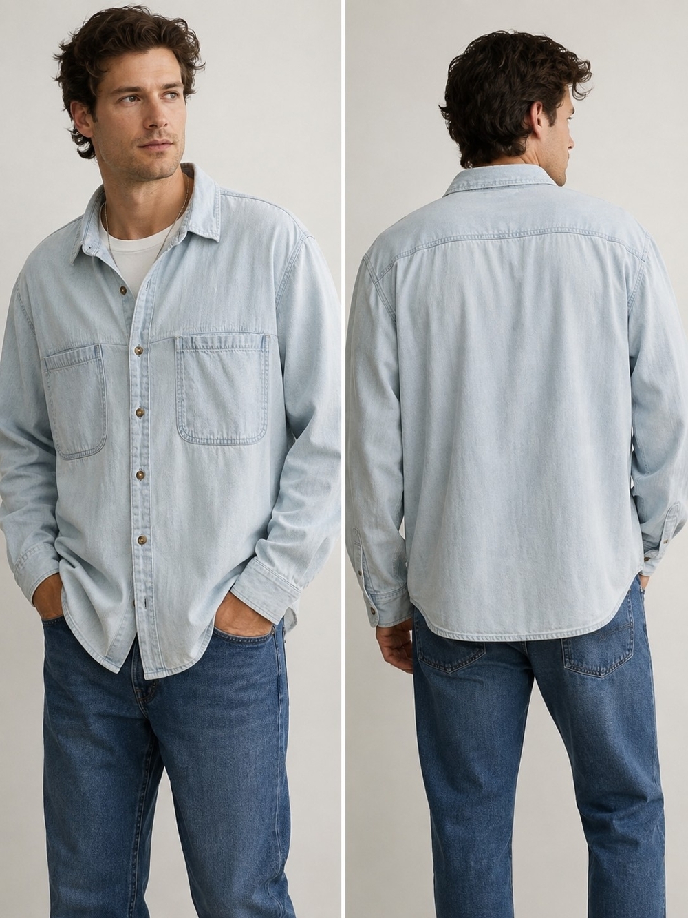 Vintage Iron Wood Trading Co. Denim Shirt